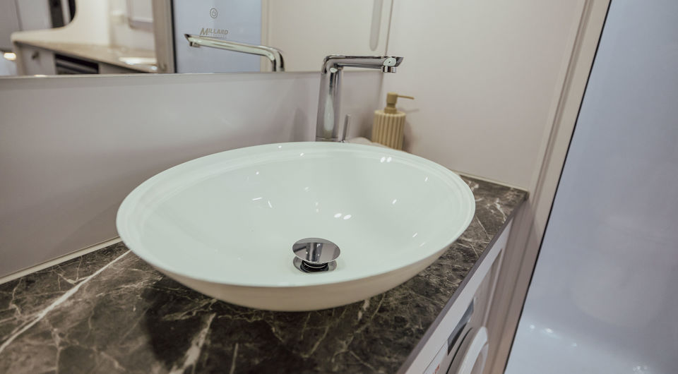 Modern ensuite designed for convenience and comfort